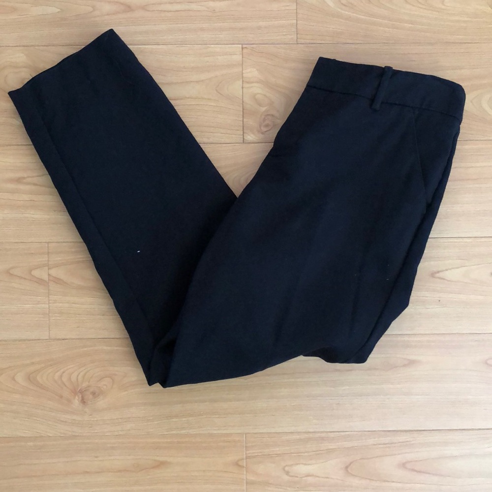 Black Skinny Ankle Length Dress Pants